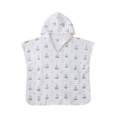 Personalized Sailboat Hooded Towel Poncho