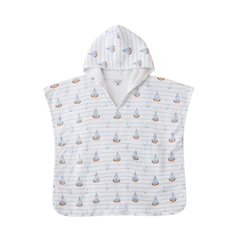 Personalized Sailboat Hooded Towel Poncho
