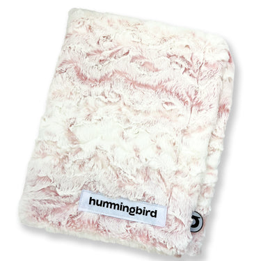 Blush Ivory Minky Baby Blanket by Hummingbird