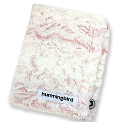 Blush Ivory Minky Baby Blanket by Hummingbird