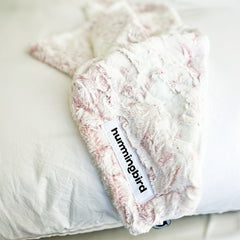 Blush Ivory Minky Baby Blanket by Hummingbird