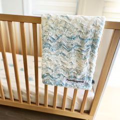 Cotton Candy/Ivory Minky Baby Blanket | Luxury Double-Sided Infant Blanket