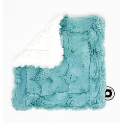 Teal/Ivory Buddy Blanket | Plush Two‑Tone Lovey