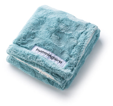 Teal/Ivory Minky Baby Blanket | Luxury Double-Sided Infant Blanket